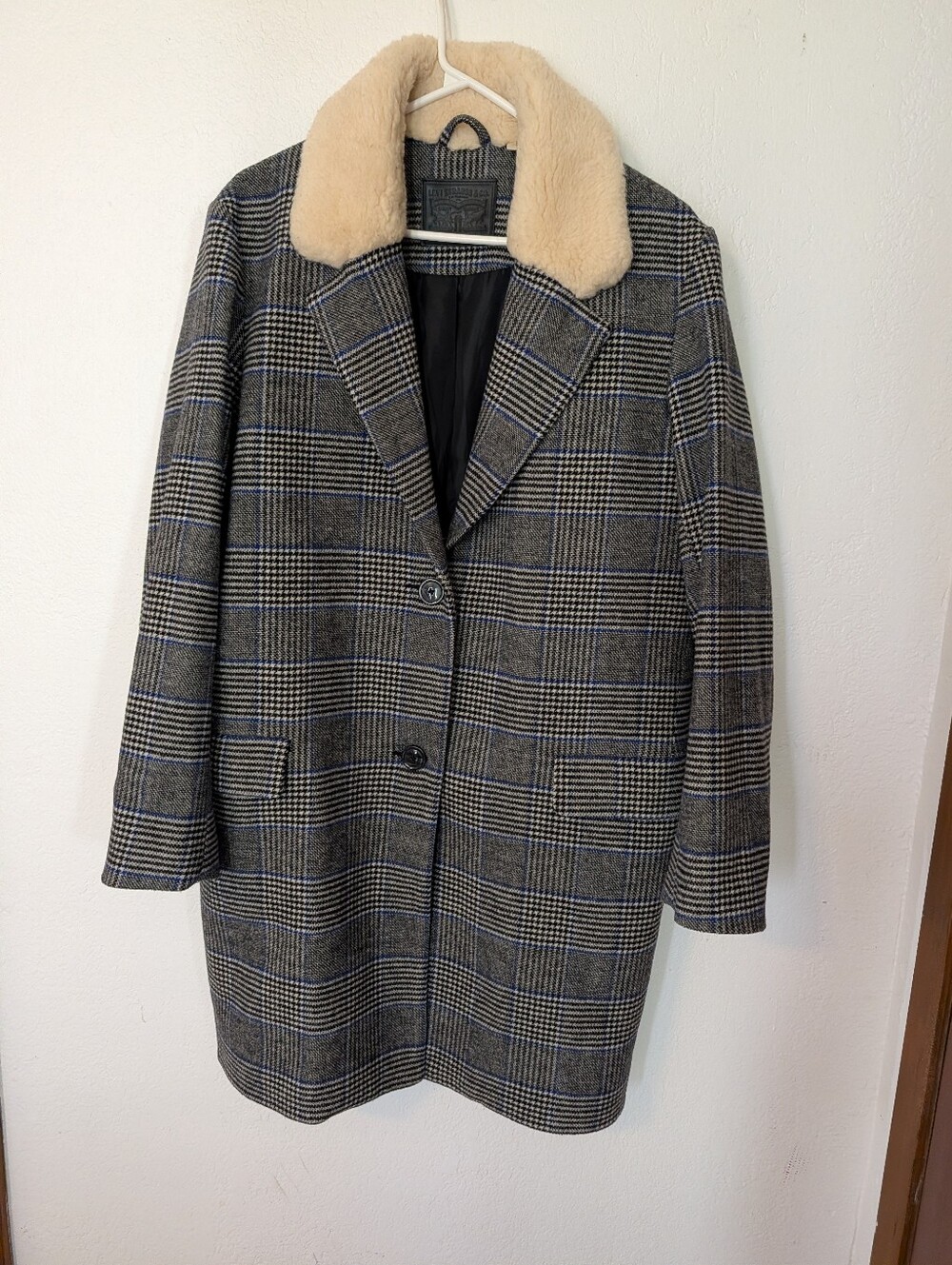 Levi Levi's Strauss Co Womens Amaya Wool Coat Jacket Pre Owned Size Large